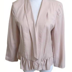 ANTHROPOLOGIE Cartonnier Ballet Pink‎ Jacket / Cardigan Peplum Medium EUC